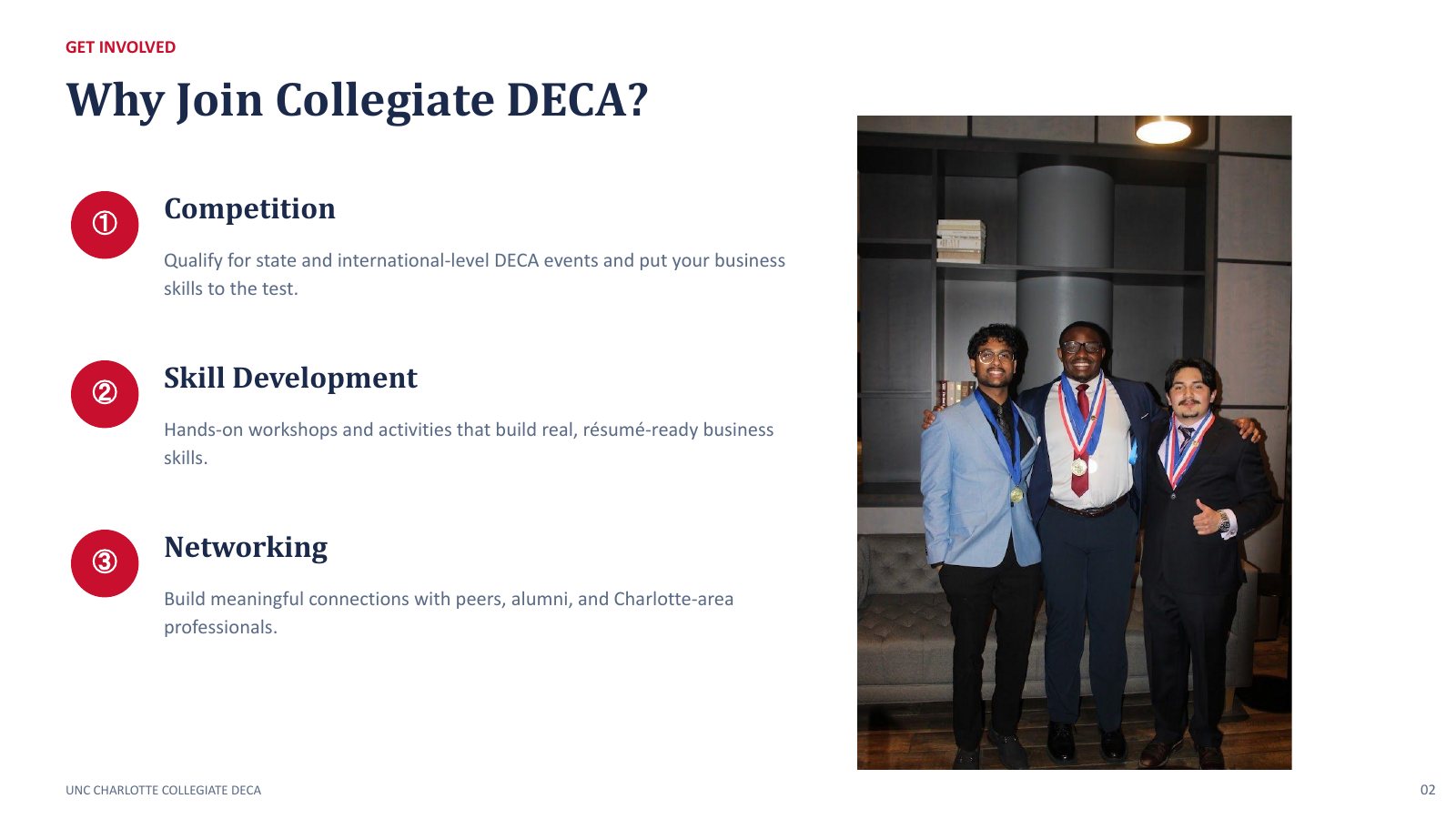 Slide 2: Why join Collegiate DECA
