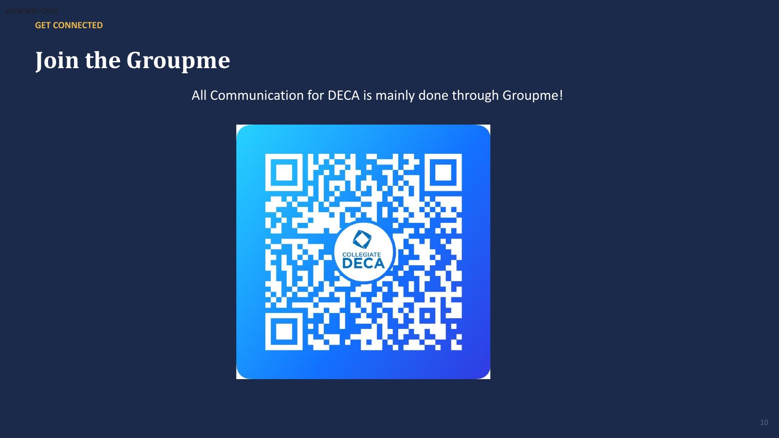 Slide 12: Join the chapter GroupMe